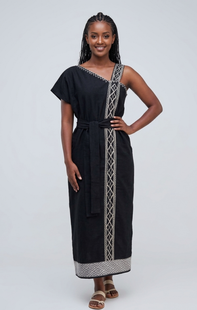 Black Embroidered Dress