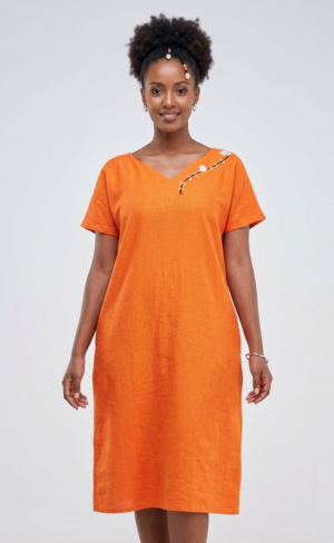 Elegant Embroidered Cotton Dress