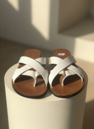 White Leather Sandals